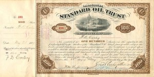 Standard Oil Trust signed twice by F.D. Carley